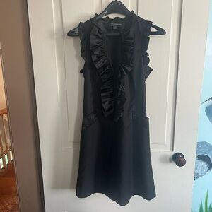 Forever 21 Black Ruffle Mini Dress